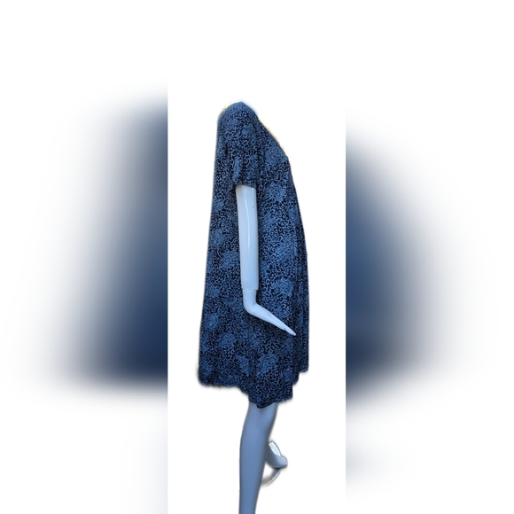 Fresh Produce Black,Grey & Blue Short Sleeve Cotton Dress. Xl - Picture 5 of 13